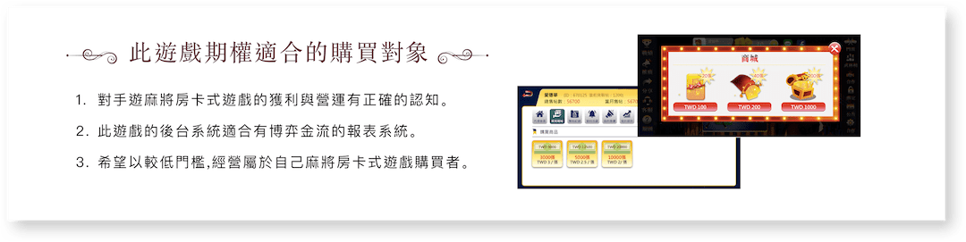 此遊戲期權適合的購買對象