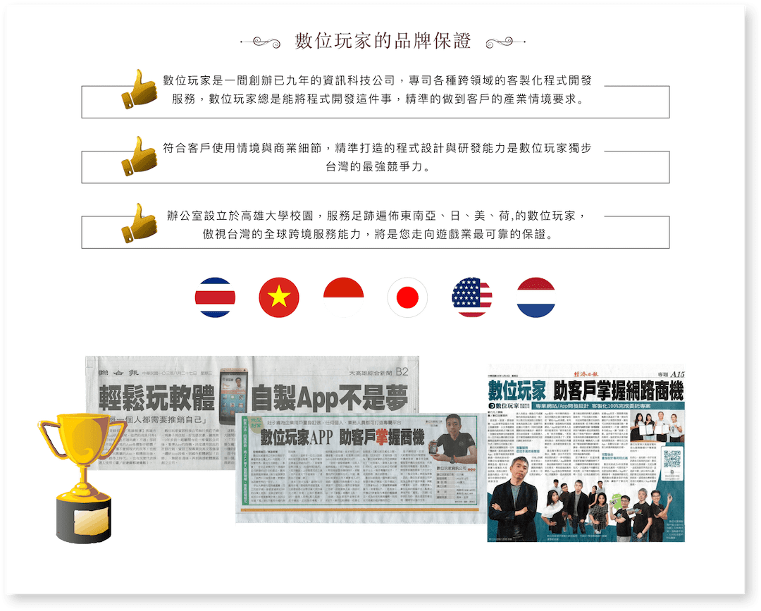 數位玩家的品牌保證
